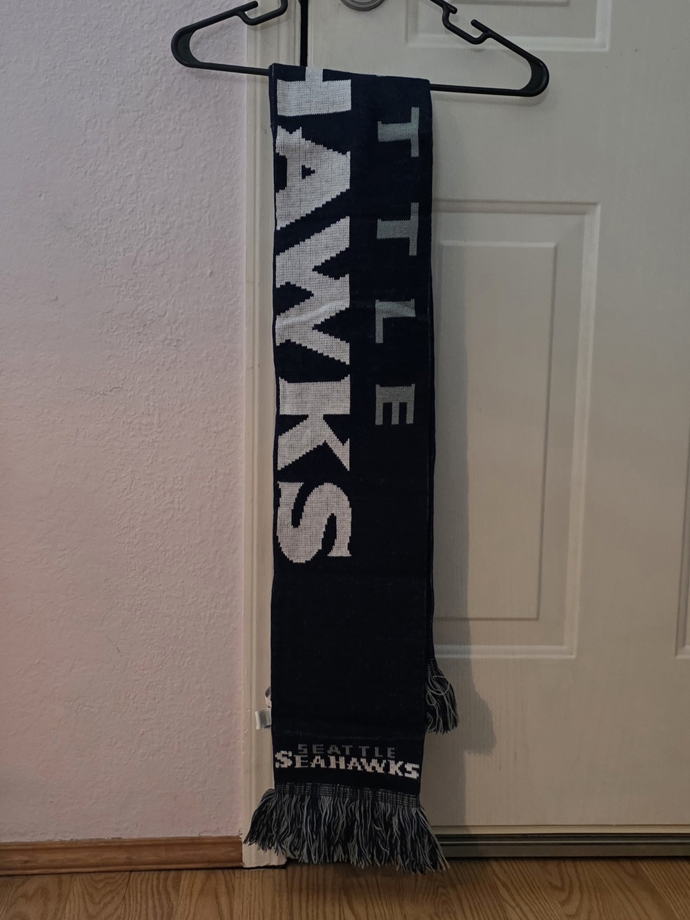 NWT- Unisex Seattle Seahawks Navy and Gray Knit Scarf
